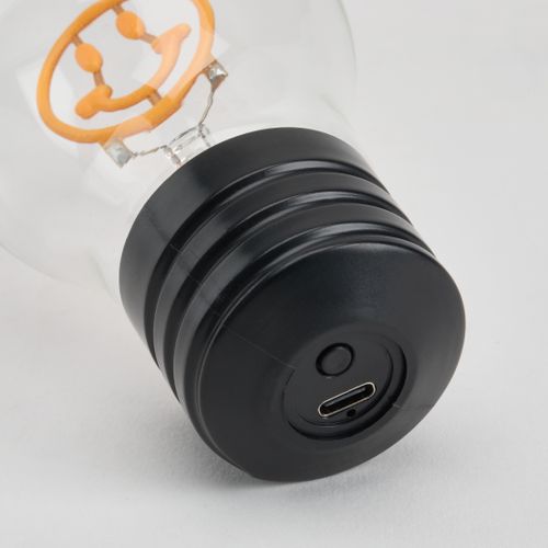 Ampoule décorative H. 12 cm - Smiley, coeur ou arc-en-ciel