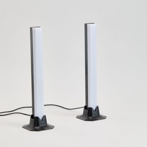 2 barres lumineuses LED H.25cm - Noire