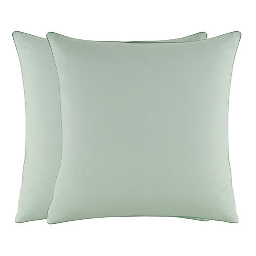 Housse de couette 140x200 cm DREAMEA PERCALE SAUGE