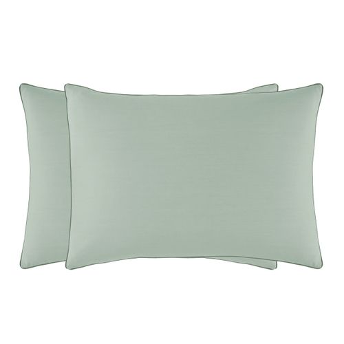 Housse de couette 140x200 cm DREAMEA PERCALE SAUGE