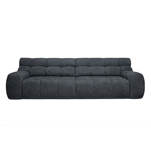 Canapé relax 4 places COCOON tissu gris foncé