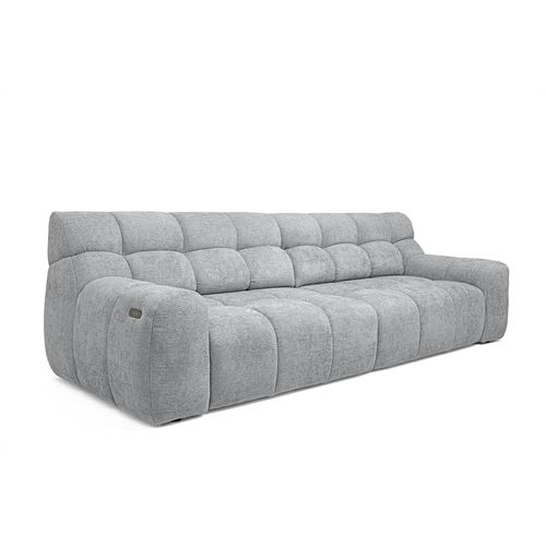 Canapé relax 4 places COCOON tissu gris clair