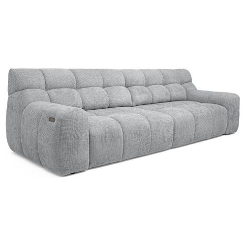 Canapé relax 4 places COCOON tissu gris clair