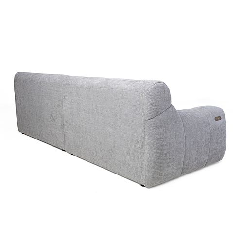 Canapé relax 4 places COCOON tissu gris clair