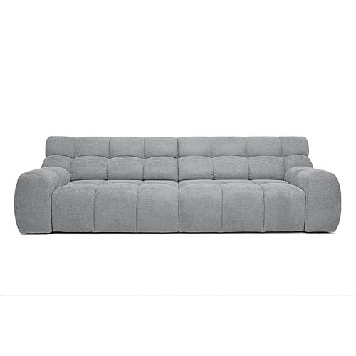 Canapé relax 4 places COCOON tissu gris clair