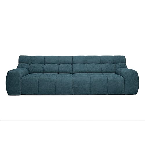 Canapé relax 4 places COCOON tissu bleu clair