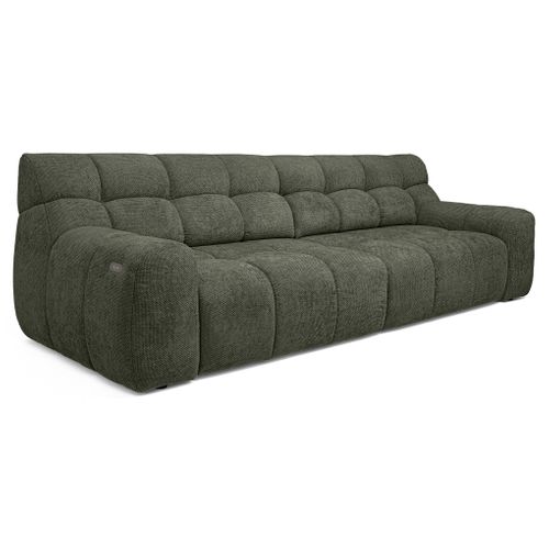 Canapé relax 4 places COCOON tissu vert