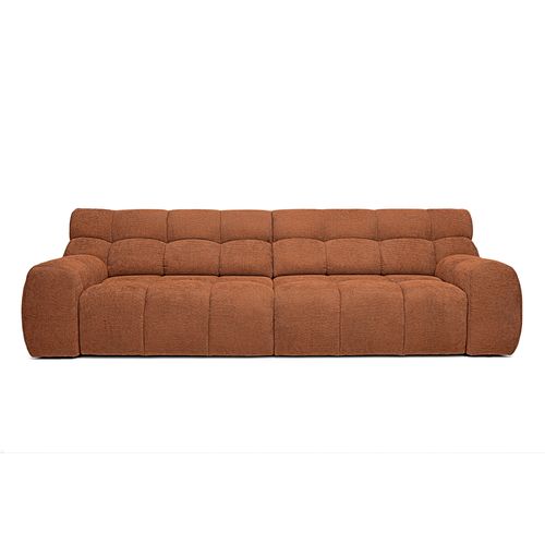 Canapé relax 4 places COCOON tissu terra cotta