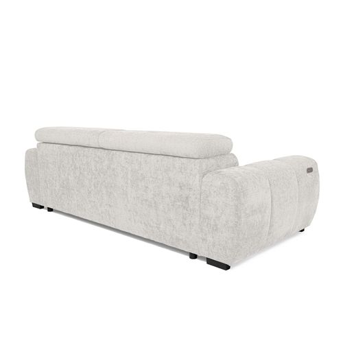 Canapé relax 3,5 places AUGUSTIN tissu blanc cassé