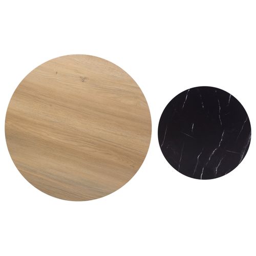 Table basse MEXICO Imitation chêne et noir