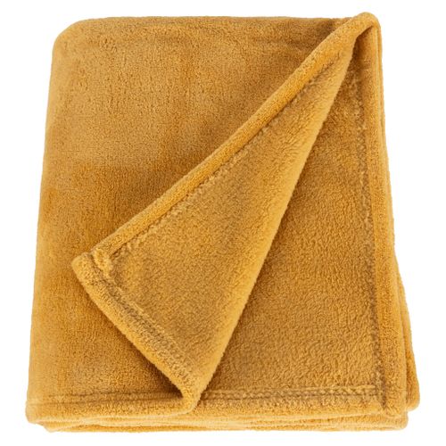 Plaid 125x150 cm DOUCEUR Moutarde