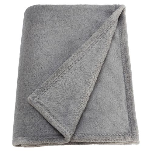 Plaid 125x150 cm DOUCEUR Gris clair