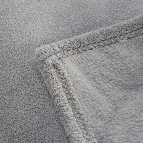 Plaid 180x230 cm DOUCEUR Gris clair