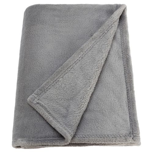 Plaid 180x230 cm DOUCEUR Gris clair