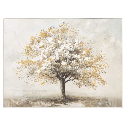 Toile 92x122 cm ARBRE DE VIE Blanc