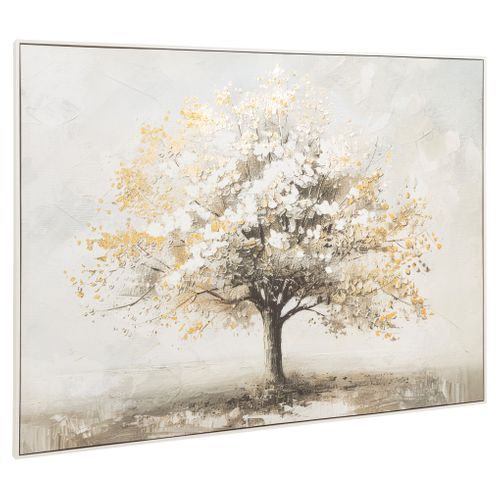 Toile 92x122 cm ARBRE DE VIE Blanc