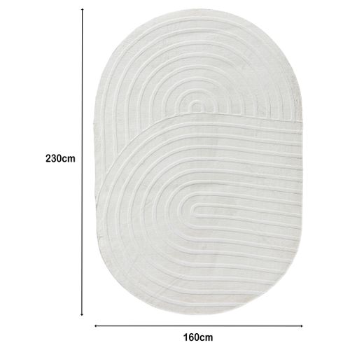 Tapis 160x230 cm OVAL Ecru