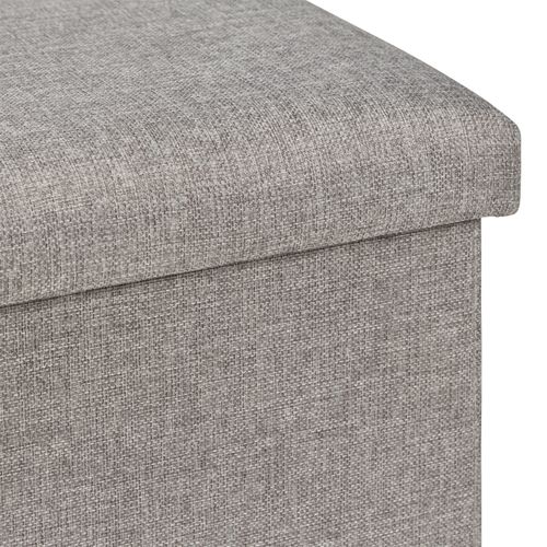 Pouf pliable H. 38 cm PAULINE Gris