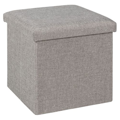 Pouf pliable H. 38 cm PAULINE Gris