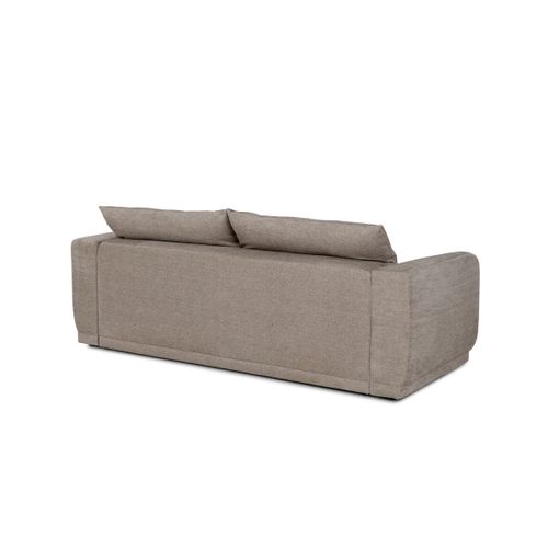 Canapé 3 places convertible AUSTIN tissu taupe
