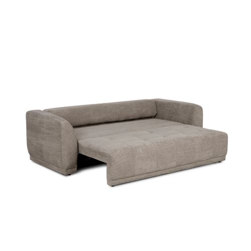 Canapé 3 places convertible AUSTIN tissu taupe