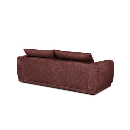 Canapé 3 places convertible AUSTIN tissu bordeaux