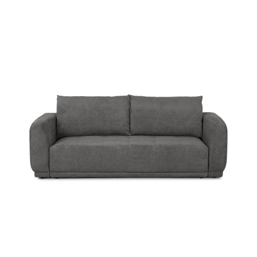 Canapé 3 places convertible AUSTIN tissu gris foncé