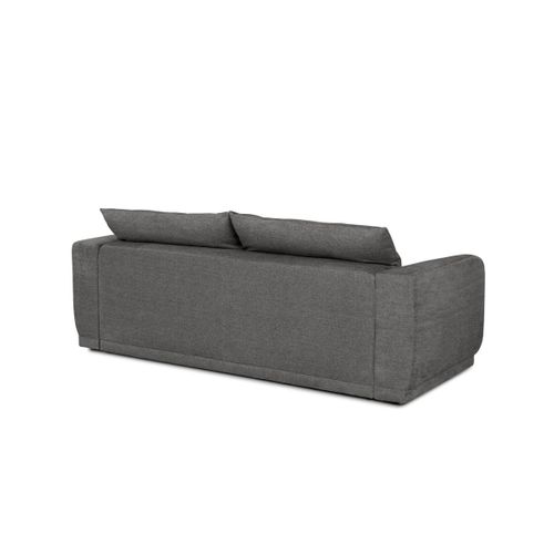 Canapé 3 places convertible AUSTIN tissu gris foncé