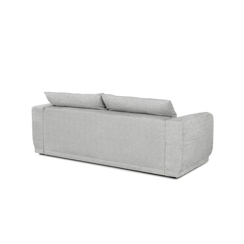 Canapé 3 places convertible AUSTIN tissu gris clair