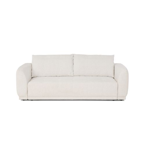 Canapé 3 places convertible AUSTIN tissu écru