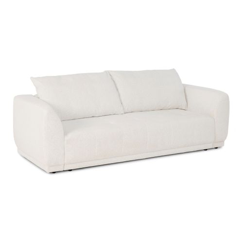 Canapé 3 places convertible AUSTIN tissu écru