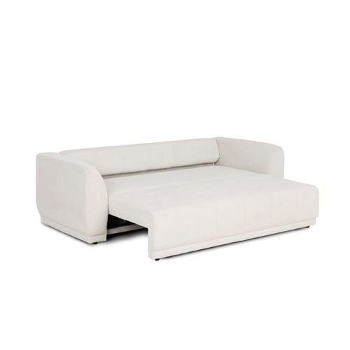 Canapé 3 places convertible AUSTIN tissu écru
