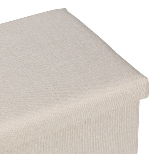 Pouf pliable H. 38 cm PAULINE Ecru