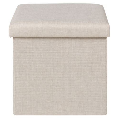 Pouf pliable H. 38 cm PAULINE Ecru