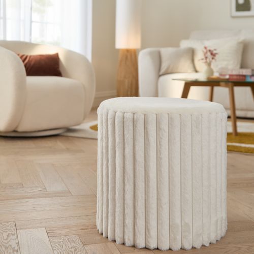 Pouf H. 40 cm COCO Blanc