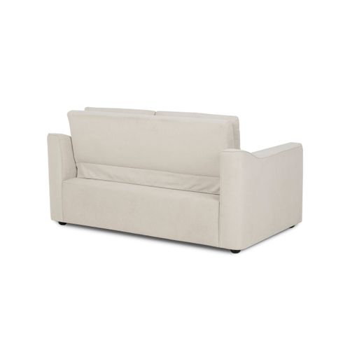 Canapé 2 places convertible GOLDIE tissu beige