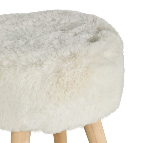 Pouf H. 40 cm JACOB Blanc
