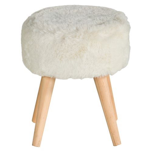 Pouf H. 40 cm JACOB Blanc