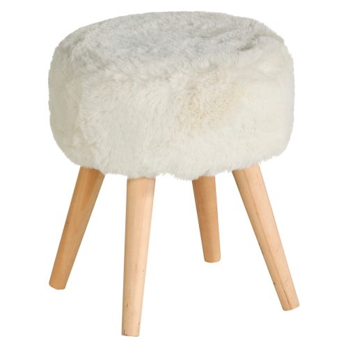 Pouf H. 40 cm JACOB Blanc