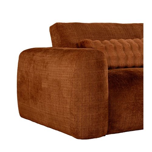 Canapé 3 places BELLO tissu terra cotta