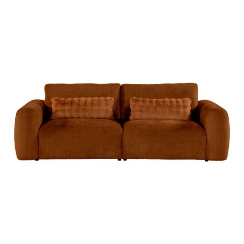Canapé 3 places BELLO tissu terra cotta