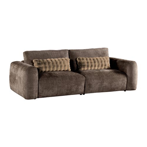 Canapé 3 places BELLO tissu taupe