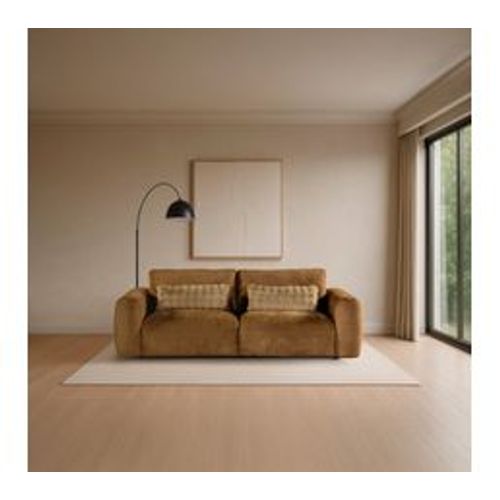 Canapé 3 places BELLO tissu marron