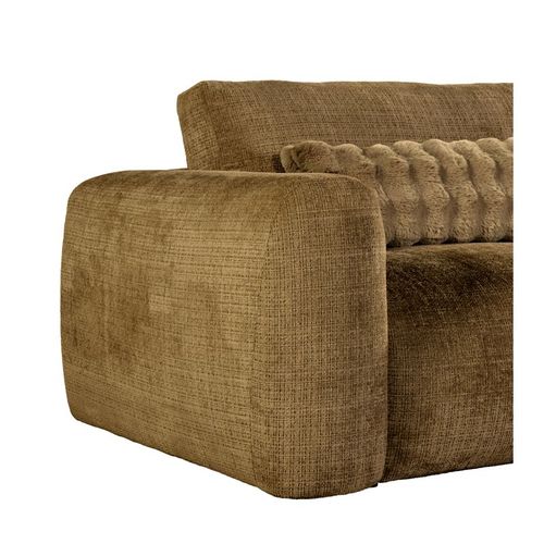 Canapé 3 places BELLO tissu marron