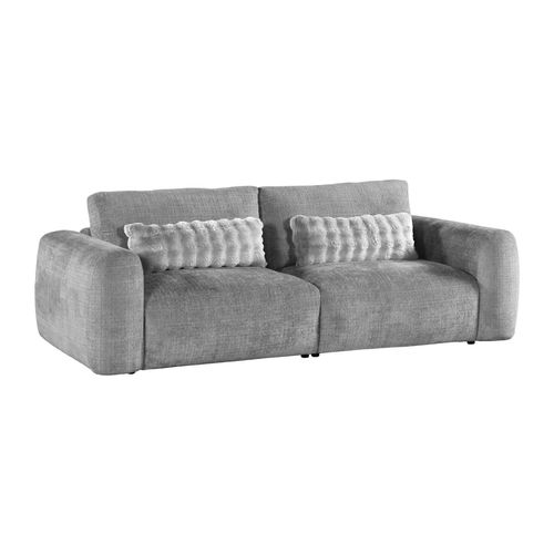 Canapé 3 places BELLO tissu gris