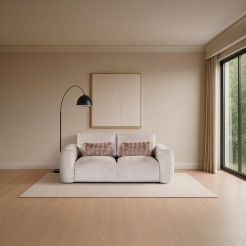 Canapé 2 places BELLO tissu grege