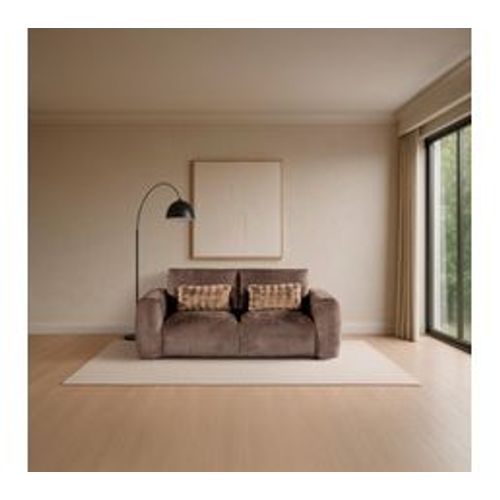 Canapé 2 places BELLO tissu taupe