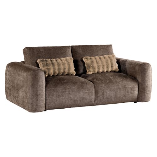 Canapé 2 places BELLO tissu taupe