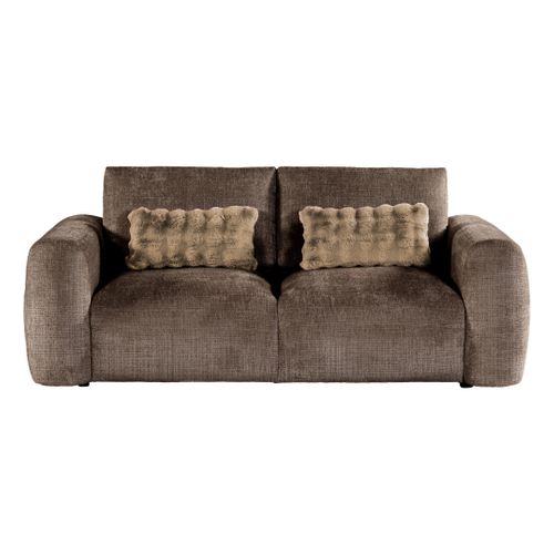 Canapé 2 places BELLO tissu taupe