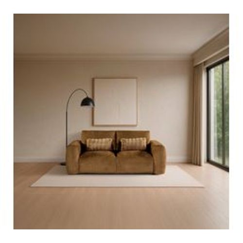 Canapé 2 places BELLO tissu marron